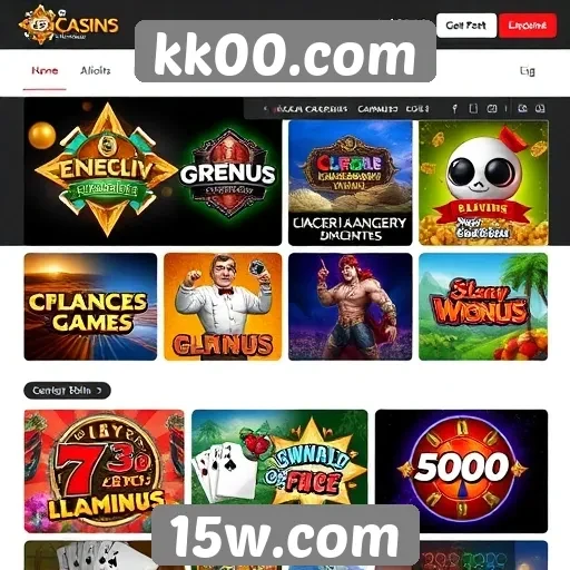 Diversidade de jogos de cassino no site kk00.com